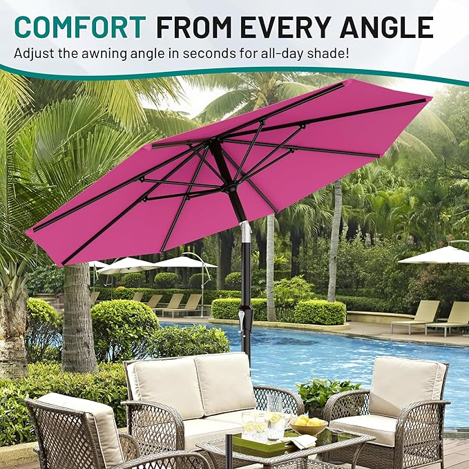 AreShark 9 FT Patio Umbrella for Outdoor, Outdoor Table Umbrella - Image 7
