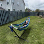 SZHLUX Double Hammock with Stand Included 450lb Capacity Steel Stand, Premium - Image 6