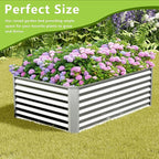 4x2x2FT Galvanized Raised Garden Bed, Galvanized Planter Boxes Outdoor - Image 5