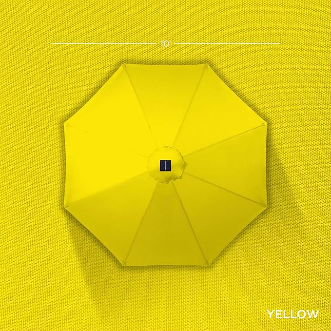 Best Choice Products 10ft Solar Polyester LED Lighted Patio Umbrella w/Tilt - Image 4