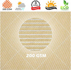 Royal Shade 20' x 20' x 20' Beige Triangle Sun Shade Sail Canopy Outdoor Patio - Image 8