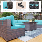 Kullavik 10 Pieces Outdoor Patio Furniture Set - Image 4