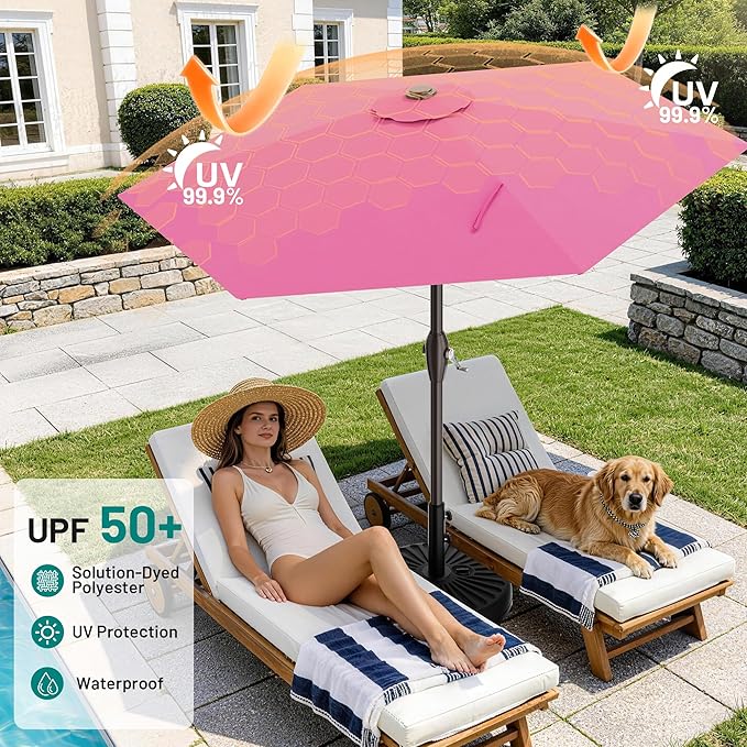 AreShark 7.5FT Patio Umbrella Table Market Umbrella - Image 3