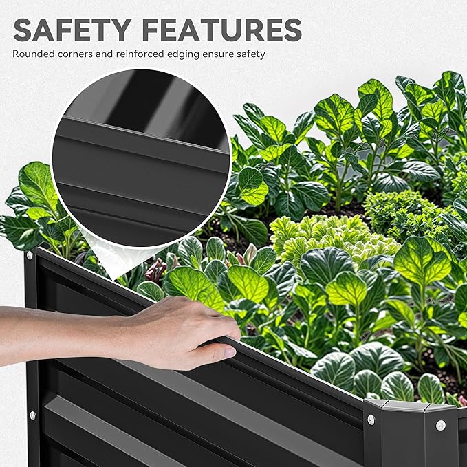 YITAHOME 6x3x2 ft 2pcs Galvanized Raised Garden Bed Kit, Large Metal Planter Box - Image 5