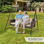 VINGLI Heavy Duty 800 LBS Wicker Hanging Porch Swing - Image 8