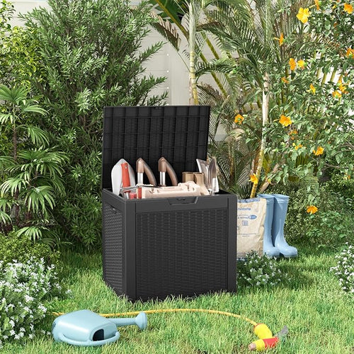 30 Gallon Resin Deck Box, Lockable Patio Outdoor Storage Box - Image 2