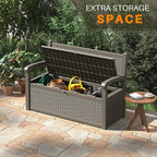 80 Gallon Outdoor Storage Box, Resin Patio Furniture - Image 5