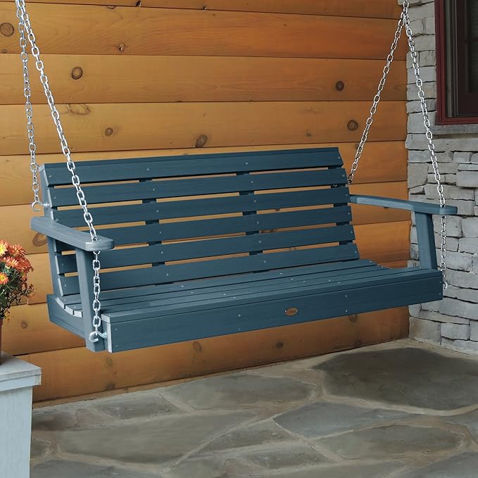 Highwood Weatherly Porch Swing, 4 Feet, Nantucket Blue - Image 2