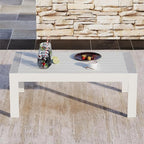 Solaste Aluminum Outdoor Coffee Table, All-Weather Rectangle Metal Patio Coffee - Image 4