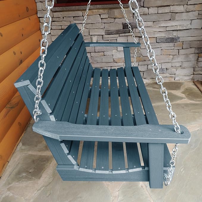 Highwood Weatherly Porch Swing, 4 Feet, Nantucket Blue - Image 3