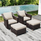 Joyside Wicker Patio Furniture Sets, 4 Pieces Upgraded Large Size Outdoor - Image 7