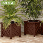 Lattice Design Outdoor Planter Box 2-Pack - Image 2