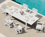SERWALL 7-Piece Patio Dining Sets, All Weather HDPE Outdoor Furniture Set by SERWALL