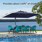9x12FT Navy Blue Cantilever Outdoor Patio Umbrella - Image 5