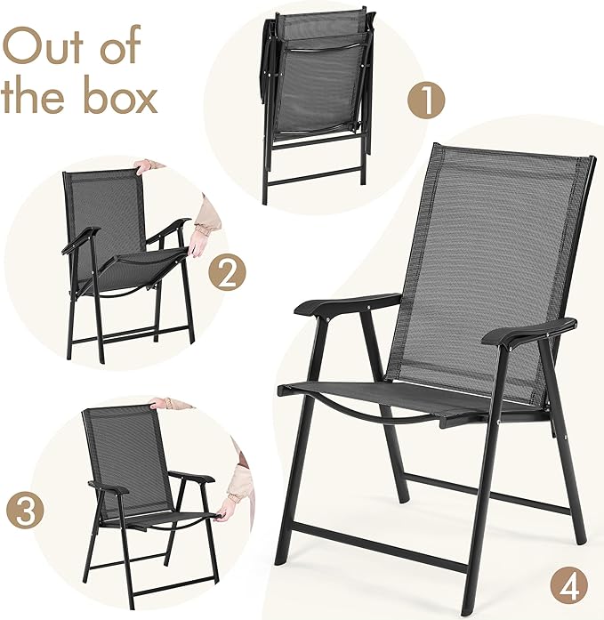 Yaheetech Patio Dining Chairs Set of 4 - Image 8