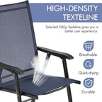 Yaheetech Patio Dining Chairs Set of 2, Portable Dining Chairs - Image 7