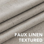 H.VERSAILTEX Linen Blackout Curtains 108 Inches Long 100% Blackout Thermal - Image 4