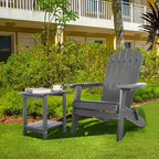 Double Adirondack Outdoor Side Table Weather Resistant, Outdoor Rectangular - Image 7