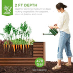 Best Choice Products 8x4x2ft Outdoor Metal Raised Garden Bed, Deep Root Planter - Image 3