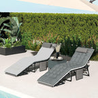 Outsunny Chaise Lounge Chair Outdoor Set of 2, 5-Position Adjustable Outdoor - Image 8