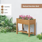 FILWH Raised Garden Bed with Legs Elevated Wooden Planter Box Stand Large - Image 5