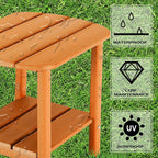 LZRS Double Adirondack Side Table, Outdoor Side Tables, End Tables - Image 4