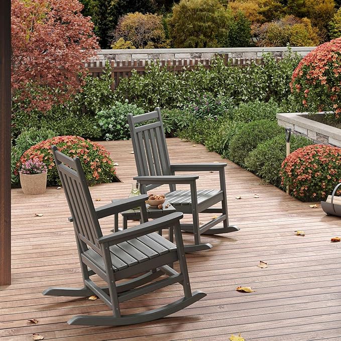 HDPE Rocking Chair Outdoor Set of 2 - Image 7