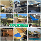 Royal Shade 10' x 10' x 14' Beige Triangle Sun Shade Sail Canopy Outdoor Patio - Image 5