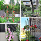 Tower Obelisk Garden Trellis for Climbing Plant，6.2FT/74.4" Rustproof Metal - Image 7