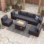 NICESOUL 7 Piece Large Size Outdoor Patio Furniture Set - Image 3