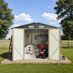 Greesum 8x10FT Outdoor Storage Shed, Metal Storaged Sheds - Image 3