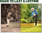 Plant & Plot Galvanized Raised Garden Beds Outdoor // 4×2×1 ft Planter Raised - Image 2