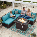NICESOUL 6 Piece L-Shaped Patio Furniture Set - Image 2