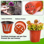 TDHDIKE 6 Inch Plastic Plant Nursery Pot/Pots - Image 3