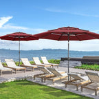 Yaheetech 3 Tier Patio Umbrella 10ft Vented Outdoor Large Market Table Umbrella - Image 2