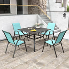 Patio Chairs Set of 4, Stackable Outdoor Dining Chairs - Image 3