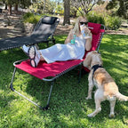 KingCamp 2 Pack Lounge Chair Outdoor, Folding Portable Tanning Chairs Comfy - Image 2