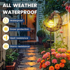 Fairy Garden Solar Lights Outdoor Moon Stakes, Waterproof Outdoor Metal Decor - Image 5