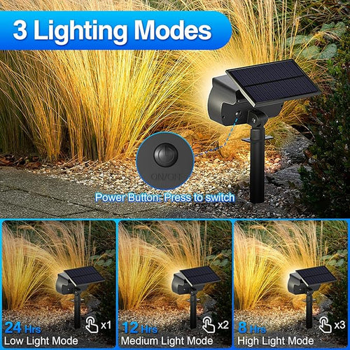 108 LED Solar Spot Lights Outdoor, Solar Lights Outdoor IP65 Waterproof - Image 2
