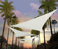 Amgo Custom Size 9' x 9' x 9' White Triangle Sun Shade Sail UPF50+ AGTAPRT12 by Amgo