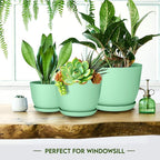 Utopia Home - Plant Pots Indoor - 7/6.6/6/5.3/4.8 Inches Home Decor Flower Pots - Image 6