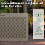 120 Gallon Outdoor Deck Box, Lockable Waterproof Outdoor Storage Boxes - Image 5