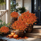 Artificial Fall Flowers Outdoor Fake Mums - Image 2