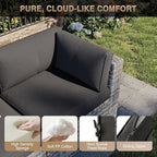 Aoxun Patio Furniture Sets, 12-Piece Outdoor Patio Furniture - Image 4