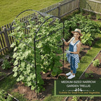 79" Garden Trellis Arch for Climbing Plants – Tall Outdoor Metal Trellis for - Image 2
