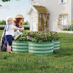 GarveeLife 2-Pack Galvanized Raised Garden Bed – Rust-Resistant Petal-Shaped - Image 2