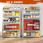 REIBII Garage Shelving, 5 Tier Storage Shelves Load 2400LBS, Adjustable Garage - Image 6