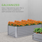2PCS 4x2x1FT Galvanized Raised Garden Bed, Planter Raised Beds-Metal Garden Box - Image 6