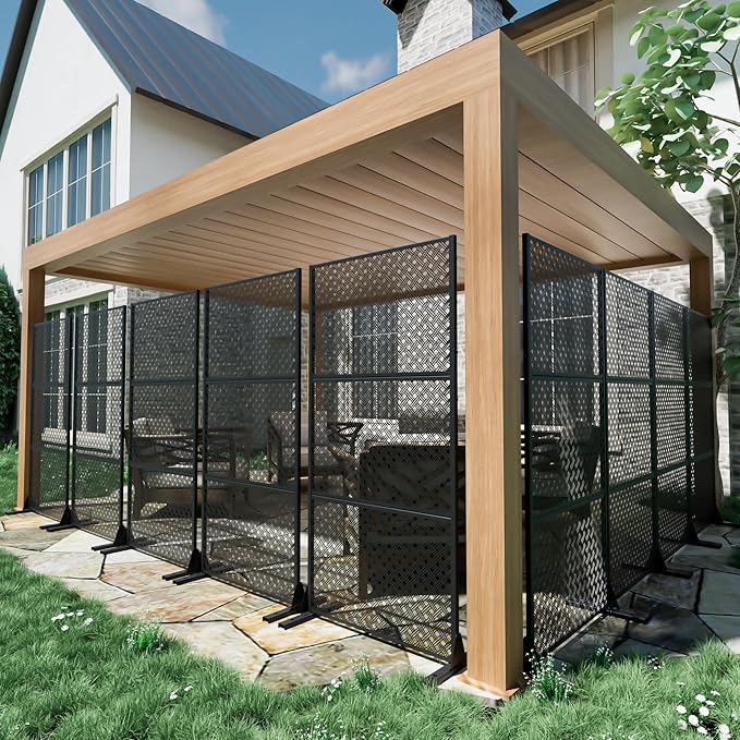 Casaphoria Metal Privacy Screen Outdoor, Jason- Black - Image 2