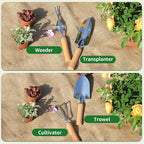 Gardening Tools 10-Piece Heavy Duty Stainless Steel Hand Tools - Image 3